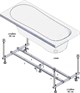 RAVAK SET-набор акриловая ванна CLASSIC 160x70 с усиленной опорой и сливом-переливом 70508105