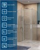 BELBAGNO Soft Close-1 Душевой уголок квадратный размер 100x100 см профиль - хром / стекло - прозрачное, двери раздвижные SOFT_CLOSE-1-A-1-100-C-Cr