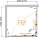 CEZARES Molveno Душевой уголок квадратный размер 110x110 см двери раздвижные профиль - оружейная сталь / стекло - прозрачное MOLVENO-A-22-90+20-C-GM-IV