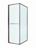 CEZARES Lux Душевой уголок прямоугольный двери раздвижные размер 80x90 см, цвет профиль - оружейная сталь / стекло - прозрачное LUX-AH-FS-1-80/90-C-GM