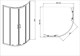 AQUATEK Душевой уголок 1/4 круга, двери раздвижные, 200x90x90 см, профиль оружейная сталь, стекло прозрачное, закаленное AQ.RO.090.1GM