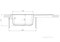 AQUATON Аманда Мойка с крылом для кухни прямоугольная, литьевой мрамор, ширина 78 см - фото 55910