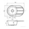 AQUATON Амира Мойка с крылом для кухни круглая, литьевой мрамор, ширина 78 см - фото 55912