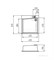 AQUATON Парма Мойка для кухни квадратная, литьевой мрамор, ширина 51 см - фото 56145