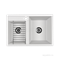 AQUATON Делия 78 Мойка для кухни двойная прямоугольная, литьевой мрамор, ширина 78 см - фото 56274