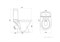 SANTEK Римини Унитаз напольный с бачком, выпуск косой, двойной смыв, крышка дюропласт - фото 57649