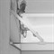 AM.PM Gem шторка на борт ванны 80х140, фиксированная, хром, стекло матовое, с пристенным к - фото 78478