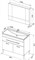AQUANET Верона NEW 100 Комплект мебели для ванной комнаты (напольный 1 ящик 2 дверцы) - фото 83256