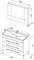 AQUANET Верона NEW 100 Комплект мебели для ванной комнаты (напольный 3 ящика) - фото 83268