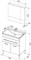 AQUANET Верона NEW 75 Комплект мебели для ванной комнаты (напольный 1 ящик 2 дверцы) - фото 83346