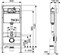 Комплект для установки подвесного унитаза: застенный модуль, пластиковая панель смыва TECEnow, черная матовая - фото 87123